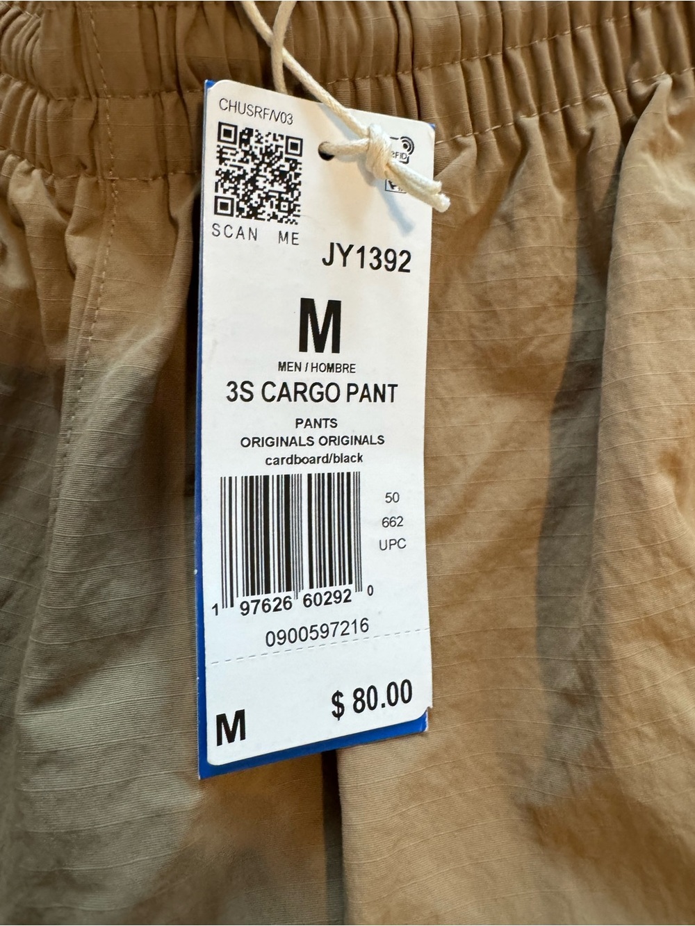 Adidas Originals Men’s Medium 3S Cargo Pants. Brown W/stripes. (JS1392). NWT - Picture 4 of 7